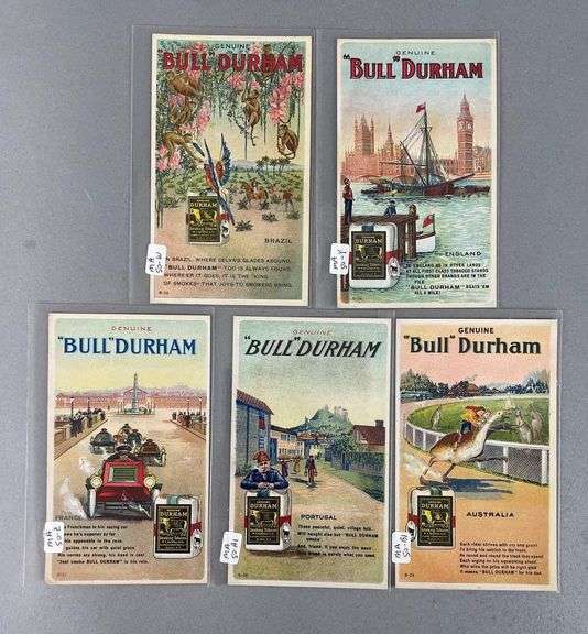 Postcards - 5 Bull Durham Cigarette Advertising