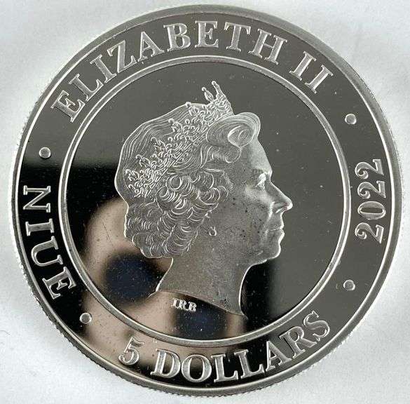 2022 NIUE $5 The Mayflower 2 oz .999 Fine Silver Round