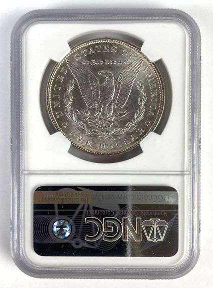 NGC Graded 1887 US $1 Morgan Silver Dollar MS63