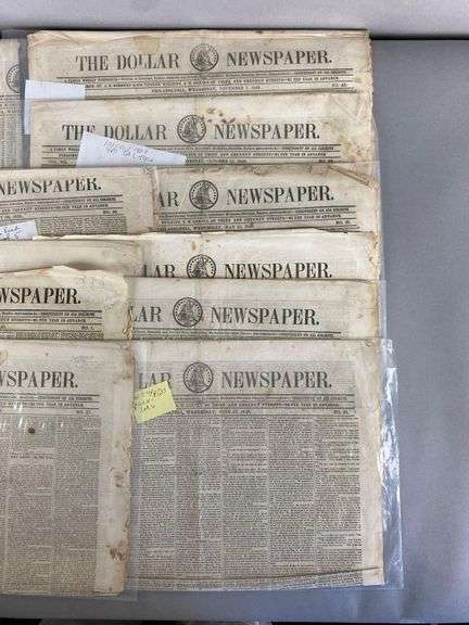 Group of 1849 Philadelphia The Dollar Newspapers