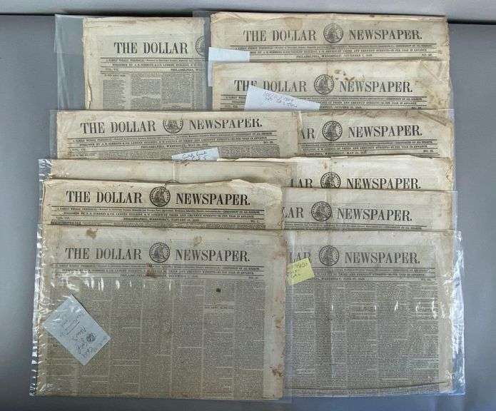 Group of 1849 Philadelphia The Dollar Newspapers