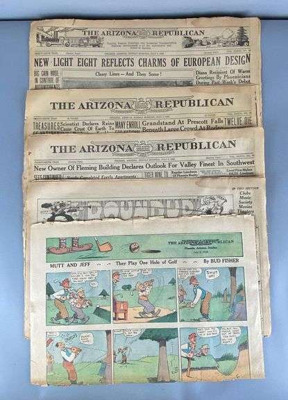 Group of Assorted 1920s Newspapers - Matthew Bullock Auctioneers