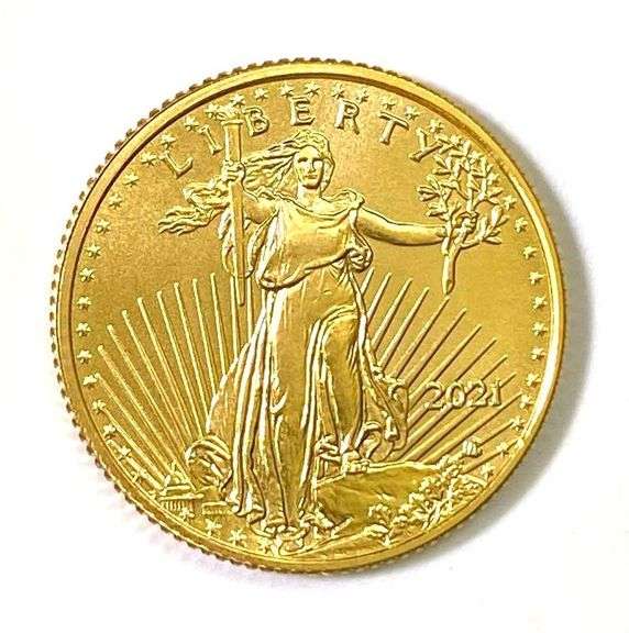2021 US $5 American Gold Eagle 1/10 Oz Gold Coin