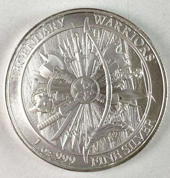 Eric Bloodaxe Legendary Warriors 1oz .999 Fine Silver Round