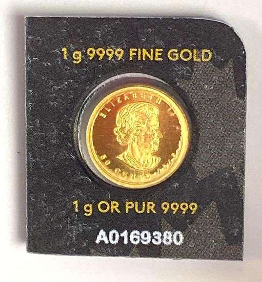Royal Canadian Mint 1g Maple Leaf .999 Fine Gold Round