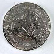2024 British 2 Pound The Lion and the Eagle 1 oz .999 Fine Silver Coin