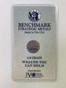 Benchmark Strategic Metals Merry Christmas  1/4 Grain .999 Fine Gold Ingot