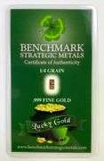 Benchmark Strategic Metals Lucky Gold 1/4 Grain .999 Fine Gold Ingot