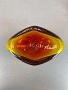 Amberina Textured Diamond Glass Decanter