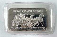 Stagecoach Silver 1 oz .999 Fine Silver Ingot/ Bar