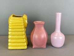 Group of 3 Art Pottery Vases - Matthew Bullock Auctioneers