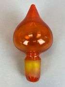 Blenko Style Burnt Orange Glass Decanter