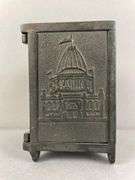 Antique Nicol Cast Iron White City Puzzle Safe Bank