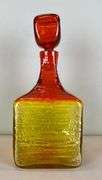 Blenko Amberina Textured Glass Decanter