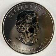 2014 Canada $5 Maple Leaf with Maple Leaf Privy 1 oz .999 Fine Silver Coin