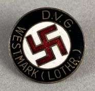 WW2 German D.V.G. Westmark (Lothr) Membership Pin