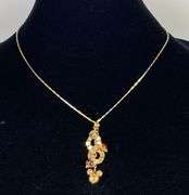 18K Italian Gold Chow Sang Sang Walt Disney Pendant Necklace