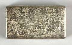 RARE EARLY HAND POURED Engelhard 10 oz. .999 Silver Ingot/ Bar