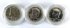 Group of 3 1967 40% Silver Kennedy Half Dollars