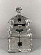 Antique Cast Iron Colonial House Bank