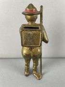 Antique A.C. Williams Boy Scout Cast Iron Bank