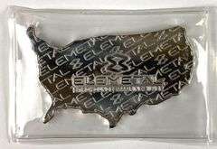 Elemental American Flag Map 5 oz .999 Fine Silver Ingot/ Bar