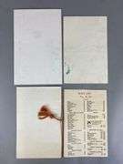 Group of 4 Vintage Menus