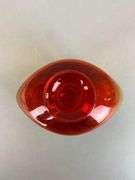 Amberina Textured Diamond Glass Decanter