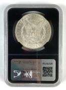 NGC Graded 1889 US $1 Morgan Silver Dollar MS63