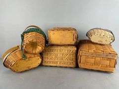 Group of Longaberger Baskets with Lids