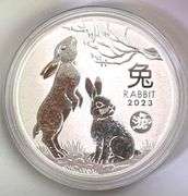 2023 Australia Luna Series Year of the Rabbit 1 oz .9999 Fine Silver Round in Cap