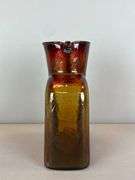 Blenko Burnt Amber Textured Glass Pitcher