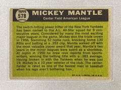 1961 Topps Mickey Mantle All-Star #578