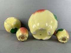 Group of Hull Pottery Blushing Apple Ceramic Items