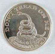 Boston Tea Party Dont Tread On Me 1 oz .999 Fine Silver Round