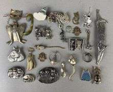 Group of Cat Jewelry Items and More