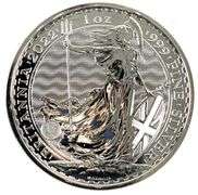 2022 Great Britain 2 Pound Britannia 1 oz .999 Fine Silver Coin