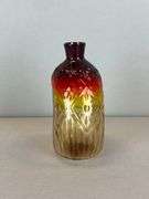 MMA Daisy Diamond Amberina Glass Vase