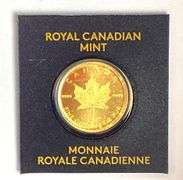 Royal Canadian Mint 1g Maple Leaf .999 Fine Gold Round