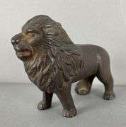 Antique Cast Iron Lion Bank