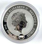 2019 Tuvalu $2 American Bald Eagle with Pig Privy 2 oz .999 Silver Coin
