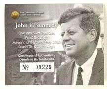 2013 Central Bank of Ireland John F. Kennedy Two-Coin Gold Silver Proof Set