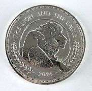 2024 British 2 Pound The Lion and the Eagle 1 oz .999 Fine Silver Coin