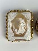 Group of 3 Large Landscape Cameo Brooches