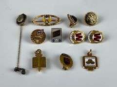 Group of 11 10K Gold Pins