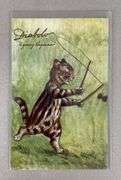 Tuck Diabolo Louis Wain Signed Young Beginner Postcard