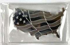 Elemental American Flag Map 5 oz .999 Fine Silver Ingot/ Bar