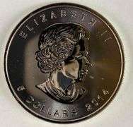 2014 Canada $5 Maple Leaf with Maple Leaf Privy 1 oz .999 Fine Silver Coin