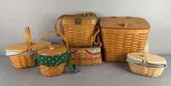 Group of Longaberger Baskets with Lids