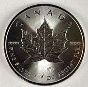 2014 Canada $5 Maple Leaf with Maple Leaf Privy 1 oz .999 Fine Silver Coin